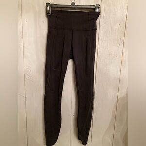 Lululemon Women's‎ Black Capri Leggings Ruched Ankle Size 2